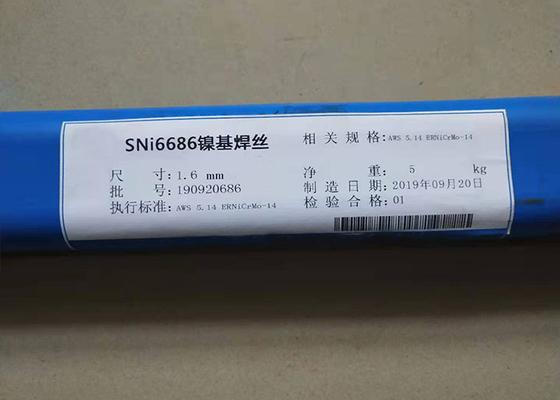Good price ERNiCrMo-14 Nickel Welding Wire with 690 MPa Tensile Strength for Nickel Base Alloy 686 and Melting Point 1338-1380°C online
